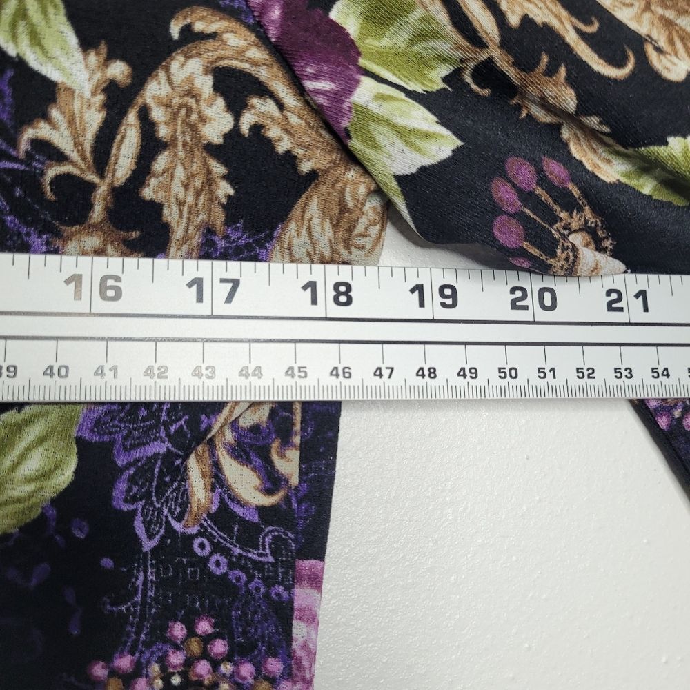 Vintage y2k dark romantic witchy floral 3/4 sleeve grunge top size small - Picture 6 of 7